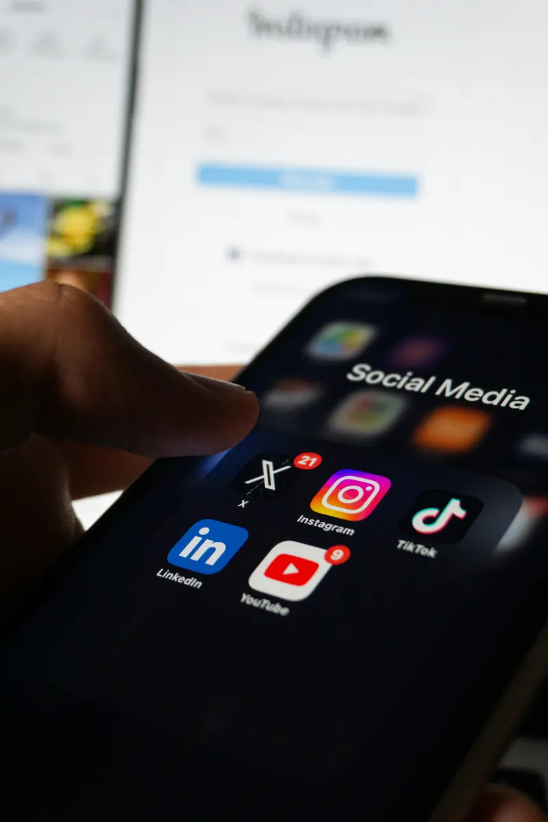 Applications de réseaux sociaux sur un smartphone